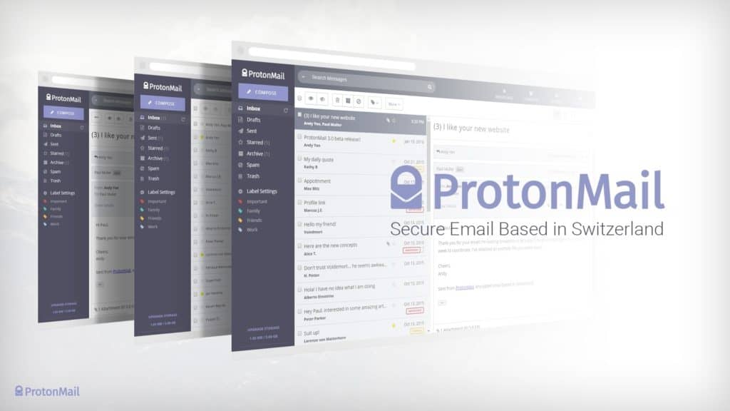 ProtonMail has a very clean, easy to use web mail interface - and smartphone apps