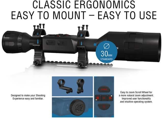 ATN ThOR 4 384 7-28x Thermal Smart HD Rifle Scope classic ergonomics